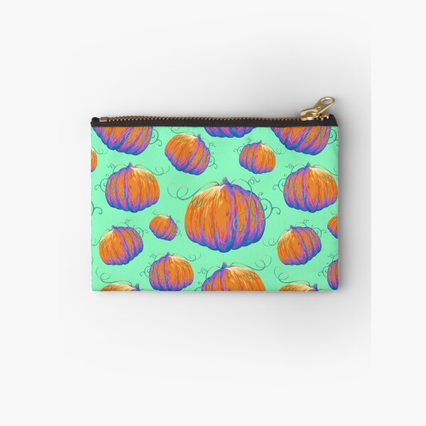 Item preview, Painted Pumpkin with Twisting Vines Pattern on a Mint Background Pattern designed and sold by ShayMaven.