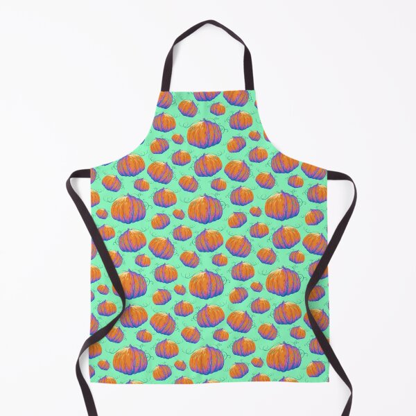 Item preview, Painted Pumpkin with Twisting Vines Pattern on a Mint Background Pattern designed and sold by ShayMaven.