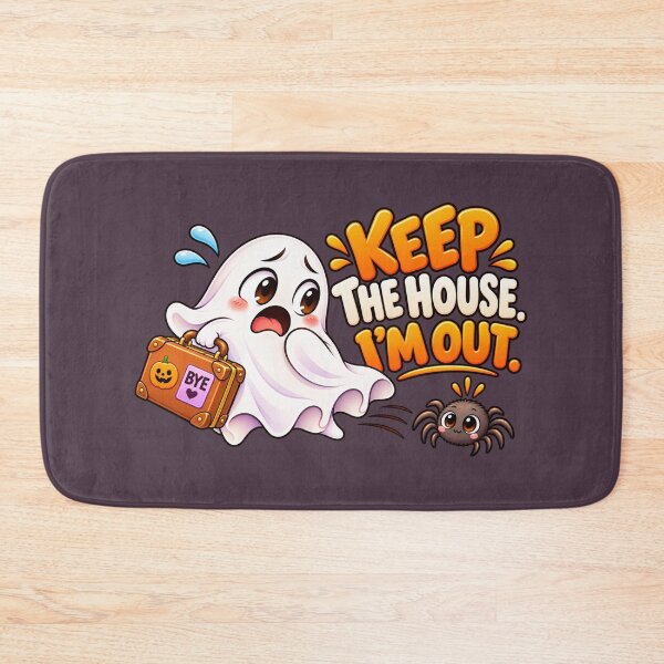 Item preview, Keep the House I’m Out – Funny Ghost and Spider Halloween designed and sold by HO•Designs.