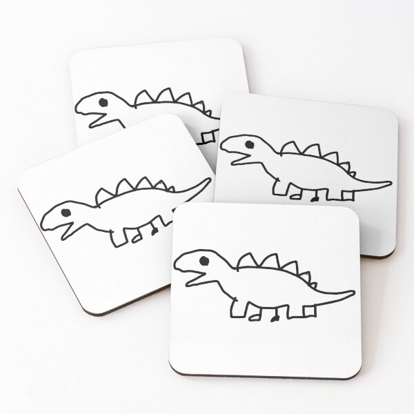 Item preview, Simple Line Art Stegosaurus Dinosaur Illustration designed and sold by medicalkinoko.