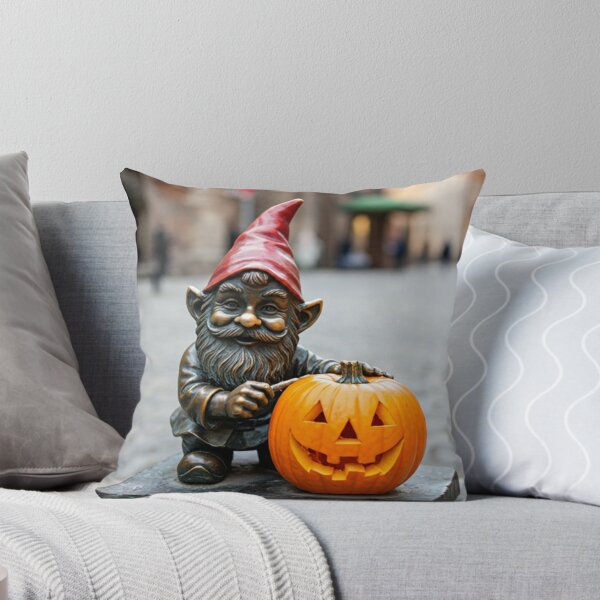 Item preview, Gnome With Jack-o'-Lantern Art Print – Pumpkin Lover Gift, Poland Travel Decor designed and sold by Purrfecta.