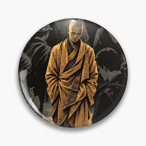 Item preview, Among the Unseen – Solitary Monk in a Passing Crowd designed and sold by SacredLensV.
