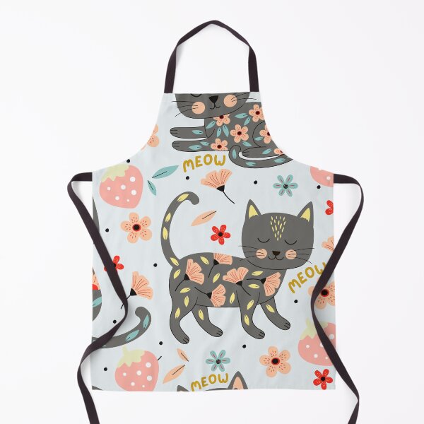 Item preview, Floral Cat and Strawberry Pattern designed and sold by aliyeus.