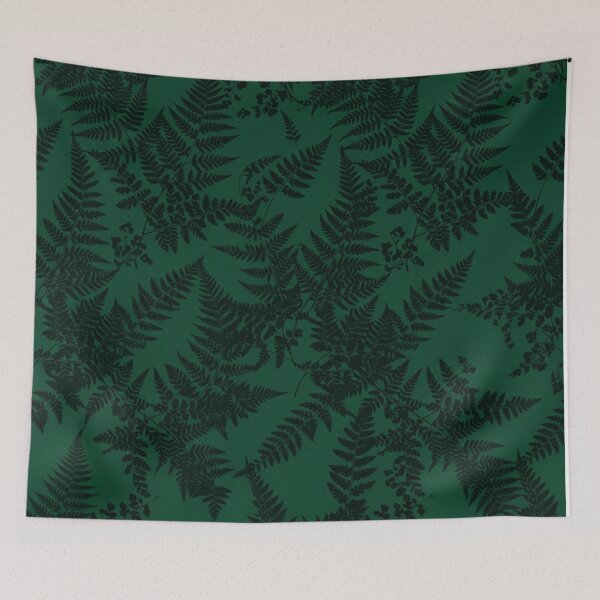 Item preview, Dark Green Fern Leaves Botanical Pattern designed and sold by Owcomm.