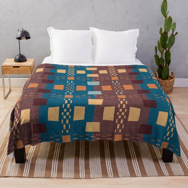 Item preview, Cozy Plaid Rust Teal and Butter designed and sold by AKateWillett.