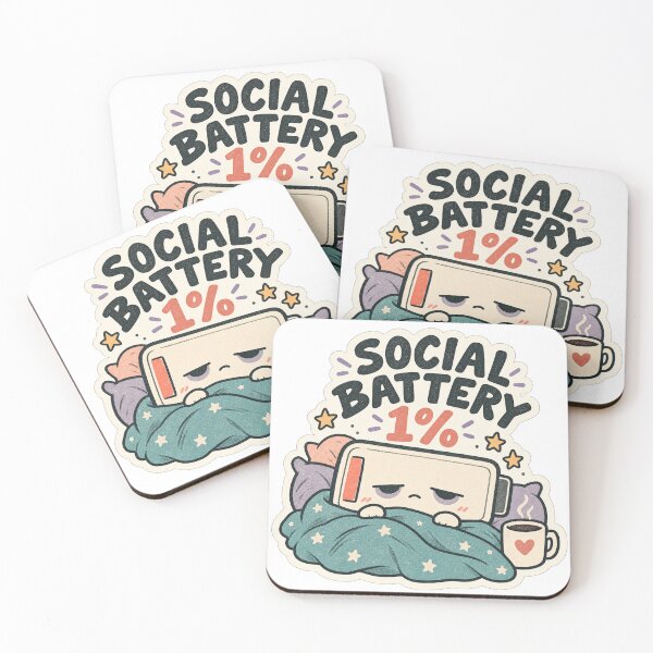 Item preview, Social Battery 1% designed and sold by sublidesign.