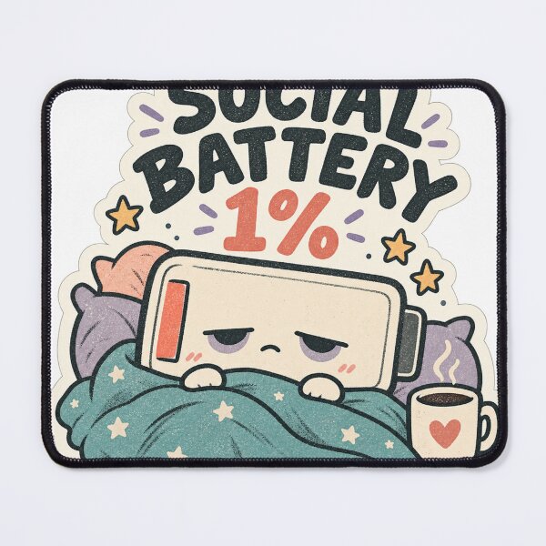 Item preview, Social Battery 1% designed and sold by sublidesign.