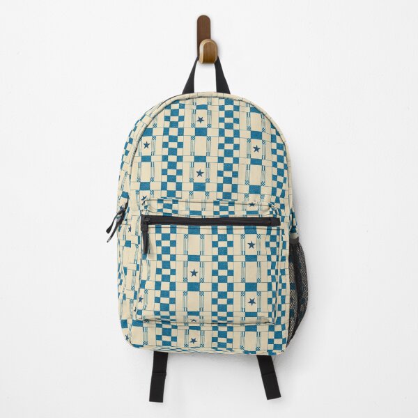 Item preview, Blue and Cream Star Check Americana Quilt designed and sold by AKateWillett.