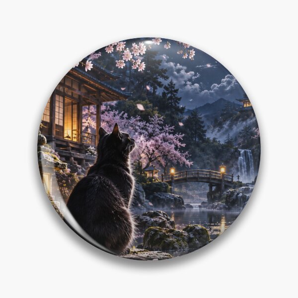 Item preview, Sakura Moon Cat designed and sold by Silken moonlight .
