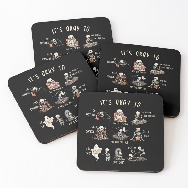 Item preview, It’s Okay to Do Nothing Feel Big Feelings Put Yourself Back Together Skeleton designed and sold by lucrfts.