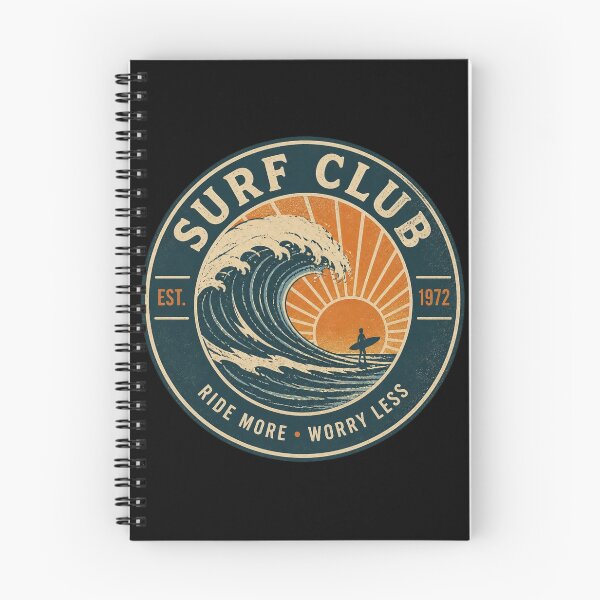 Item preview, Vintage Surf Club Sunset Wave Retro Surfing Beach Ocean Poster designed and sold by limos.