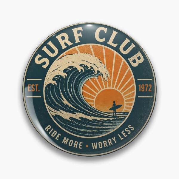 Item preview, Vintage Surf Club Sunset Wave Retro Surfing Beach Ocean Poster designed and sold by limos.