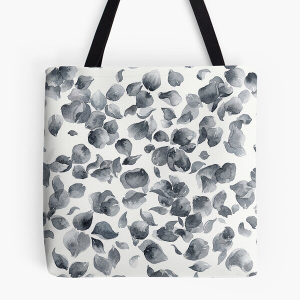 Item preview, Elegant Monochrome Watercolor Falling Petals Pattern designed and sold by Owcomm.