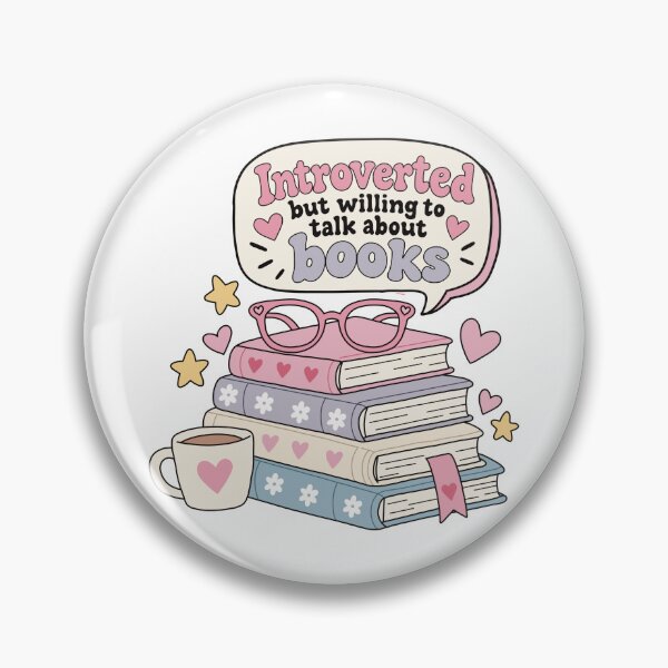 Item preview, introverted but willing to talk about books designed and sold by killerxpies.