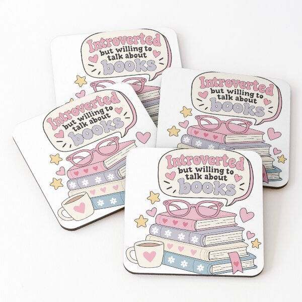 Item preview, introverted but willing to talk about books designed and sold by killerxpies.