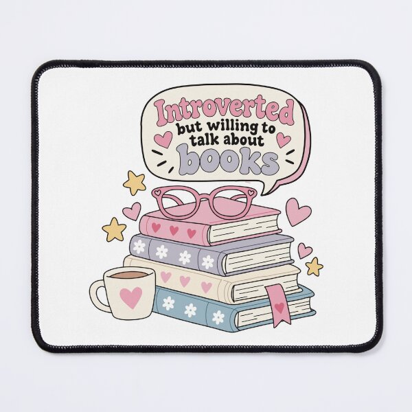 Item preview, introverted but willing to talk about books designed and sold by killerxpies.