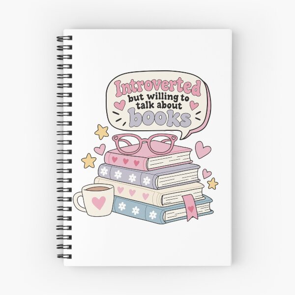 Item preview, introverted but willing to talk about books designed and sold by killerxpies.