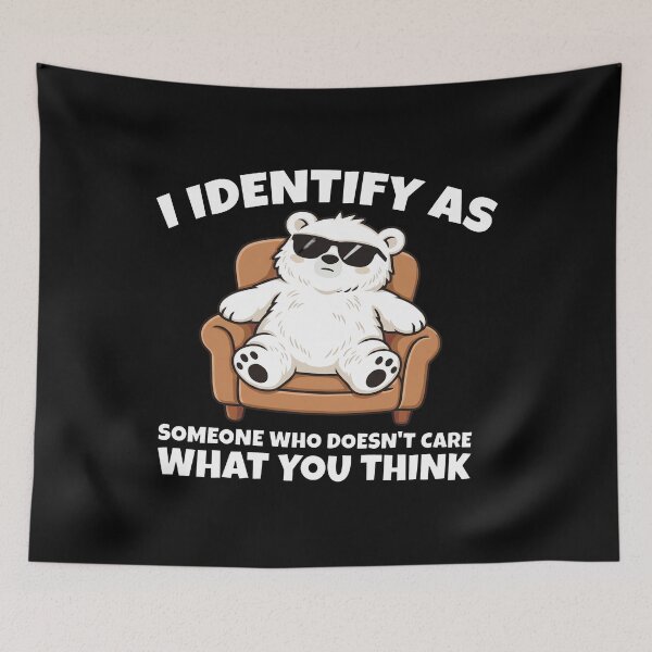 Item preview, I Identify as Someone Who Doesn’t Care What You Think Polar Bear designed and sold by lucrfts.
