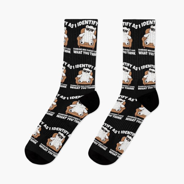 Item preview, I Identify as Someone Who Doesn’t Care What You Think Polar Bear designed and sold by lucrfts.