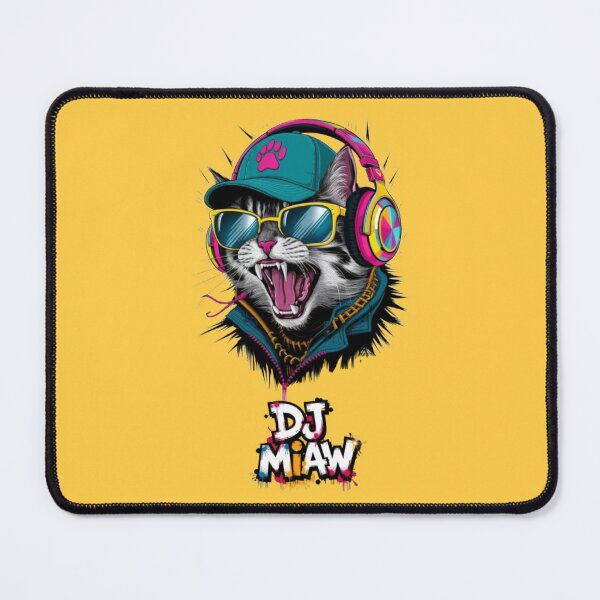 Item preview, Cyberpunk DJ Cat with Headphones designed and sold by redask2me.