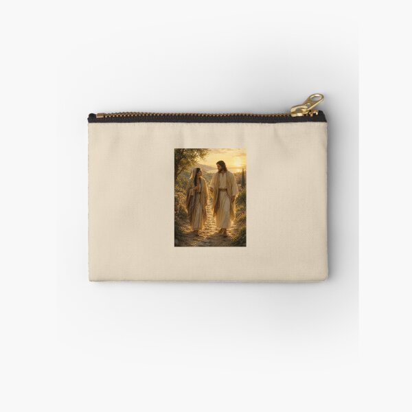 Item preview, Walk With Me – Inspirational Christian Art | Christ and Woman Walking Together | Faith Greeting Card designed and sold by Novel Works Studio.