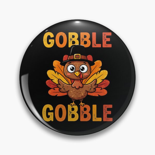 Artikelvorschau, Gobble Gobble – Niedlicher Pilger-Truthahn – Retro-Thanksgiving entworfen und verkauft von DijaMar.