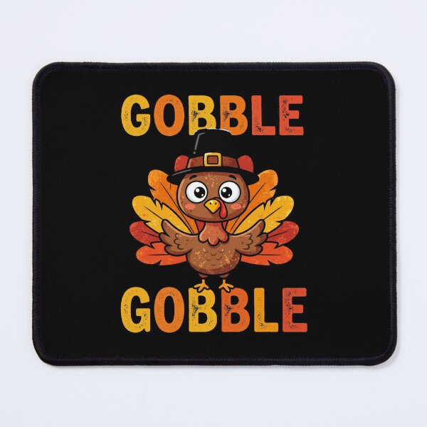 Item preview, Gobble Gobble Cute Pilgrim Turkey Retro Thanksgiving designed and sold by DijaMar.