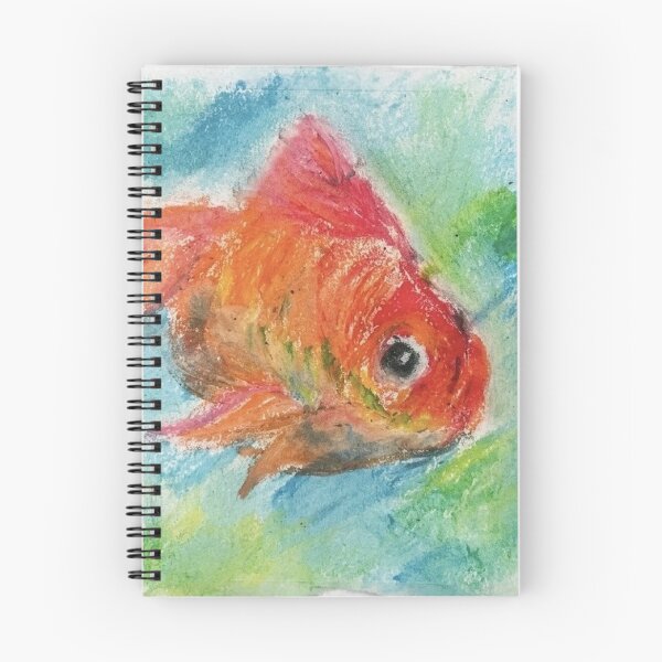Item preview, Fantail Goldfish - Oil Pastel Illustration designed and sold by MOE'S LITTLE GALLERY.