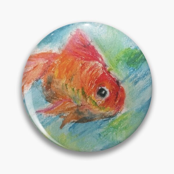 Item preview, Fantail Goldfish - Oil Pastel Illustration designed and sold by MOE'S LITTLE GALLERY.
