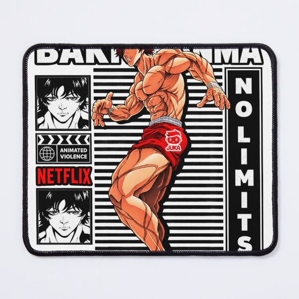 Item preview, Baki Hanma Anime T-Shirt Red Black Aesthetic | No Limits Manga Graphic Tee designed and sold by UrbanLayers.