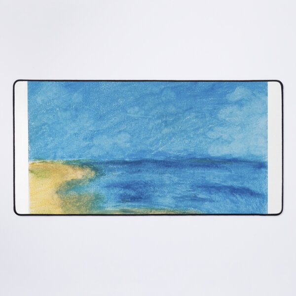 Item preview, Blue Tide Abstract - Oil Pastel Painting designed and sold by MOE'S LITTLE GALLERY.