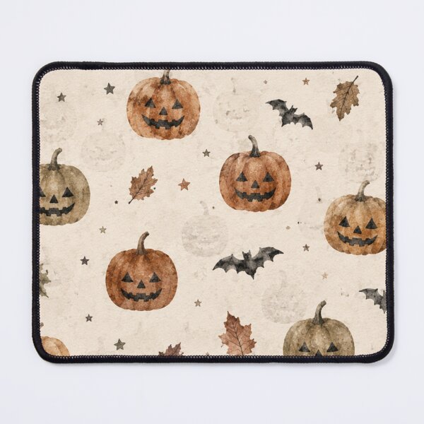 Item preview, Jack-o-Lantern Bat Autumn Halloween Pattern designed and sold by mycute-stickers.