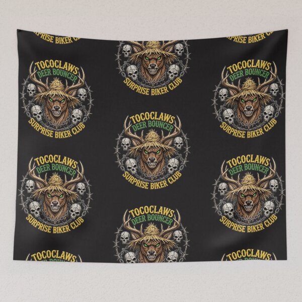 Item preview, Deer Bouncer Whitetail Buck | Surprise Biker Club Patch Graphic designed and sold by TOCOCLAWS.