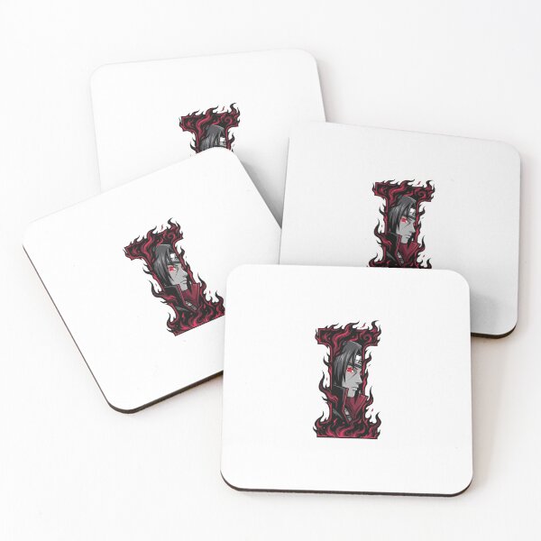 Item preview, Itachi Uchiha Sharingan Red Flames Anime Letter I designed and sold by El malah.