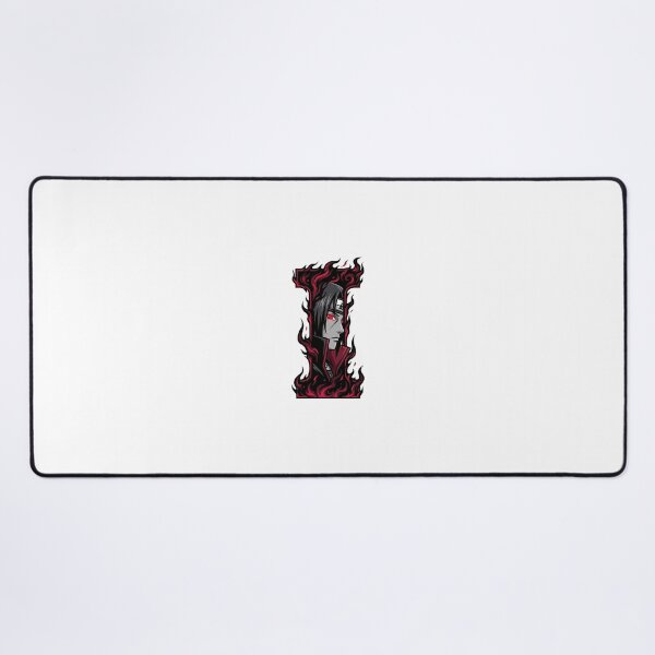 Item preview, Itachi Uchiha Sharingan Red Flames Anime Letter I designed and sold by El malah.