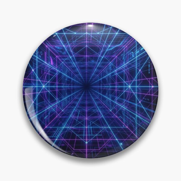 Item preview, Neon Cyber Grid Space Tunnel Perspective designed and sold by Owcomm.
