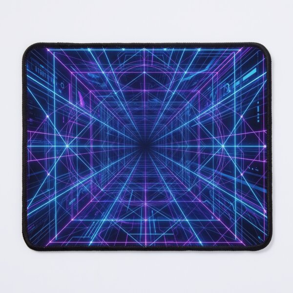 Item preview, Neon Cyber Grid Space Tunnel Perspective designed and sold by Owcomm.