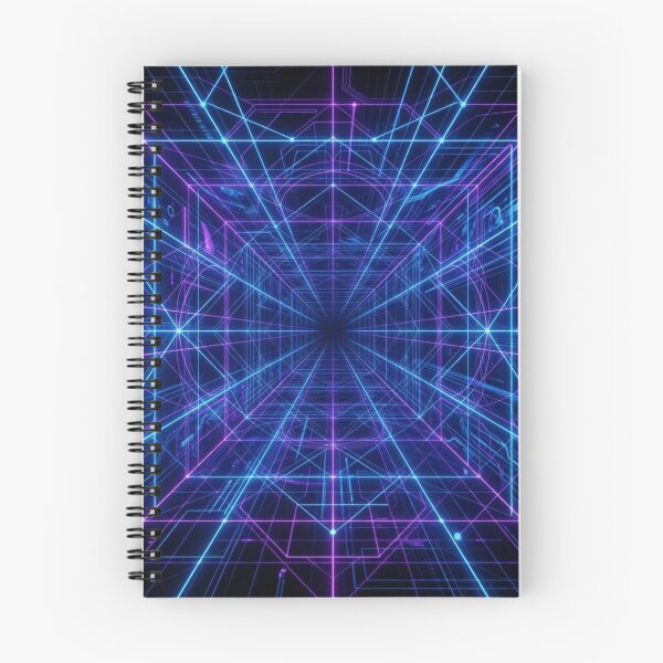 Item preview, Neon Cyber Grid Space Tunnel Perspective designed and sold by Owcomm.