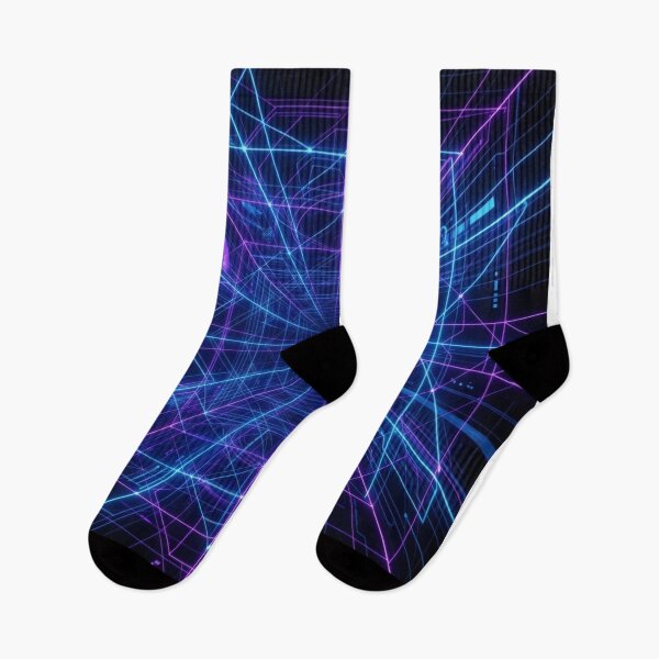 Item preview, Neon Cyber Grid Space Tunnel Perspective designed and sold by Owcomm.