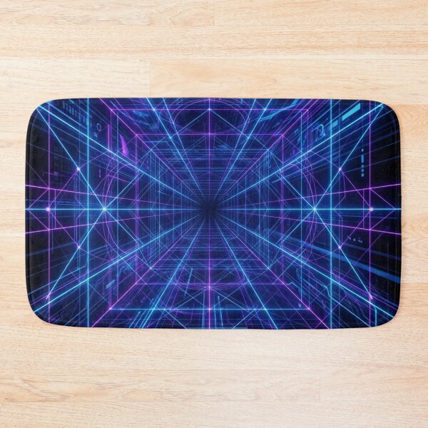 Item preview, Neon Cyber Grid Space Tunnel Perspective designed and sold by Owcomm.