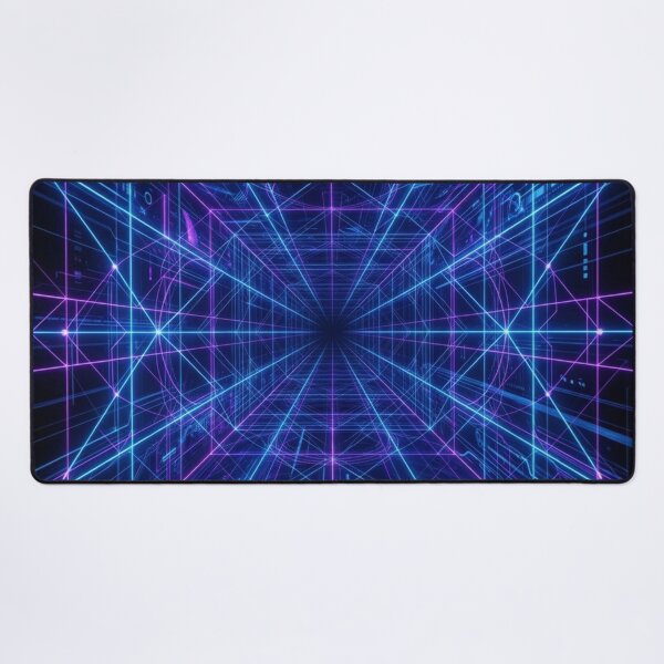 Item preview, Neon Cyber Grid Space Tunnel Perspective designed and sold by Owcomm.