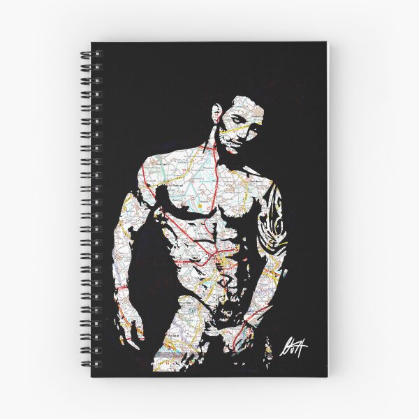 Item preview, Super Muscled Hunk With Tattoo Map Art By NLMKArtStudio designed and sold by NLMKArtStudio.