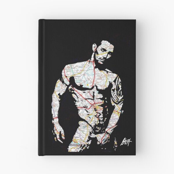 Item preview, Super Muscled Hunk With Tattoo Map Art By NLMKArtStudio designed and sold by NLMKArtStudio.