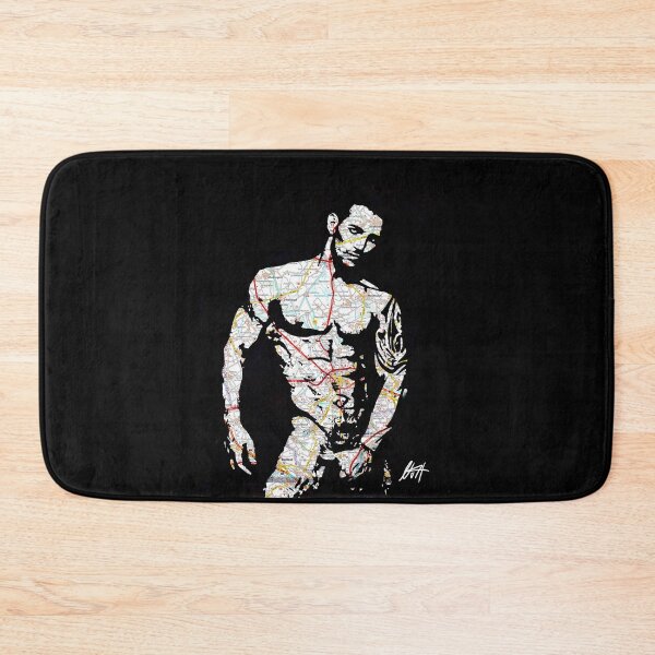 Item preview, Super Muscled Hunk With Tattoo Map Art By NLMKArtStudio designed and sold by NLMKArtStudio.
