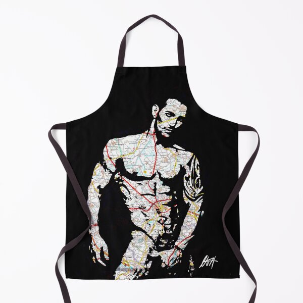 Item preview, Super Muscled Hunk With Tattoo Map Art By NLMKArtStudio designed and sold by NLMKArtStudio.