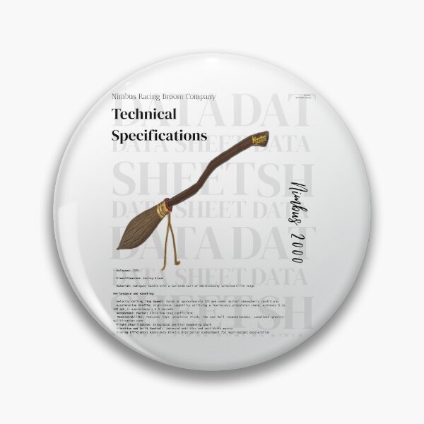 Item preview, Nimbus 2000 Technical Specifications Harry Potter designed and sold by Code6Coffee.