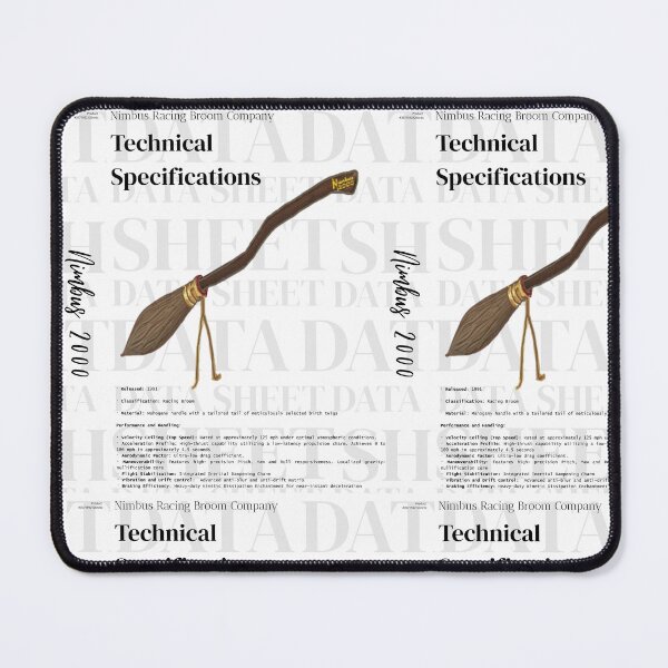 Item preview, Nimbus 2000 Technical Specifications Harry Potter designed and sold by Code6Coffee.