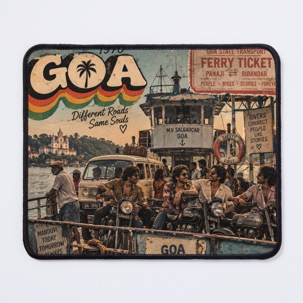 Item preview, Goa 1970 Ferry — Different Roads Same Souls designed and sold by Goanheartprints.