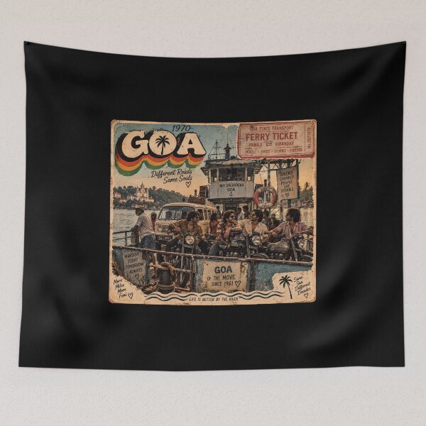 Item preview, Goa 1970 Ferry — Different Roads Same Souls designed and sold by Goanheartprints.