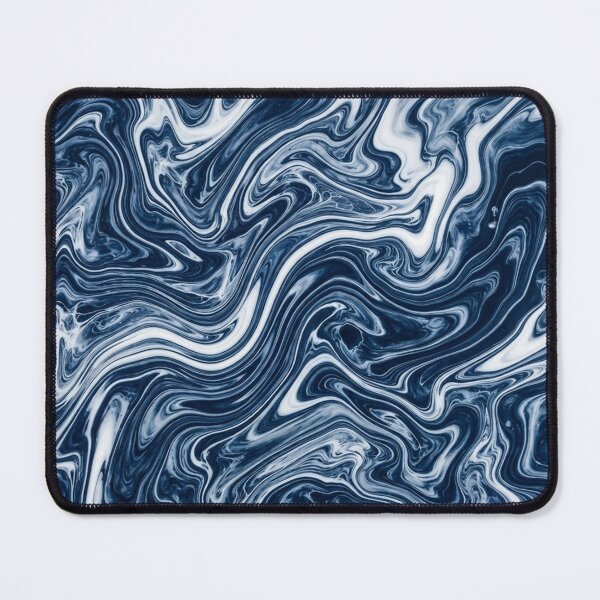 Item preview, Fluid Blue and White Marble Swirls Pattern designed and sold by Owcomm.